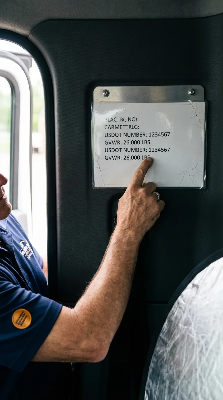 USDOT licensing placard verification in Bartlesville